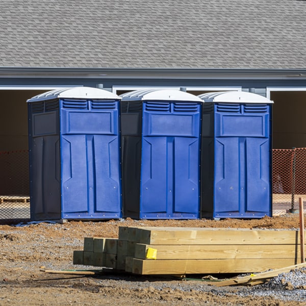 how often are the portable restrooms cleaned and serviced during a rental period in Graceville